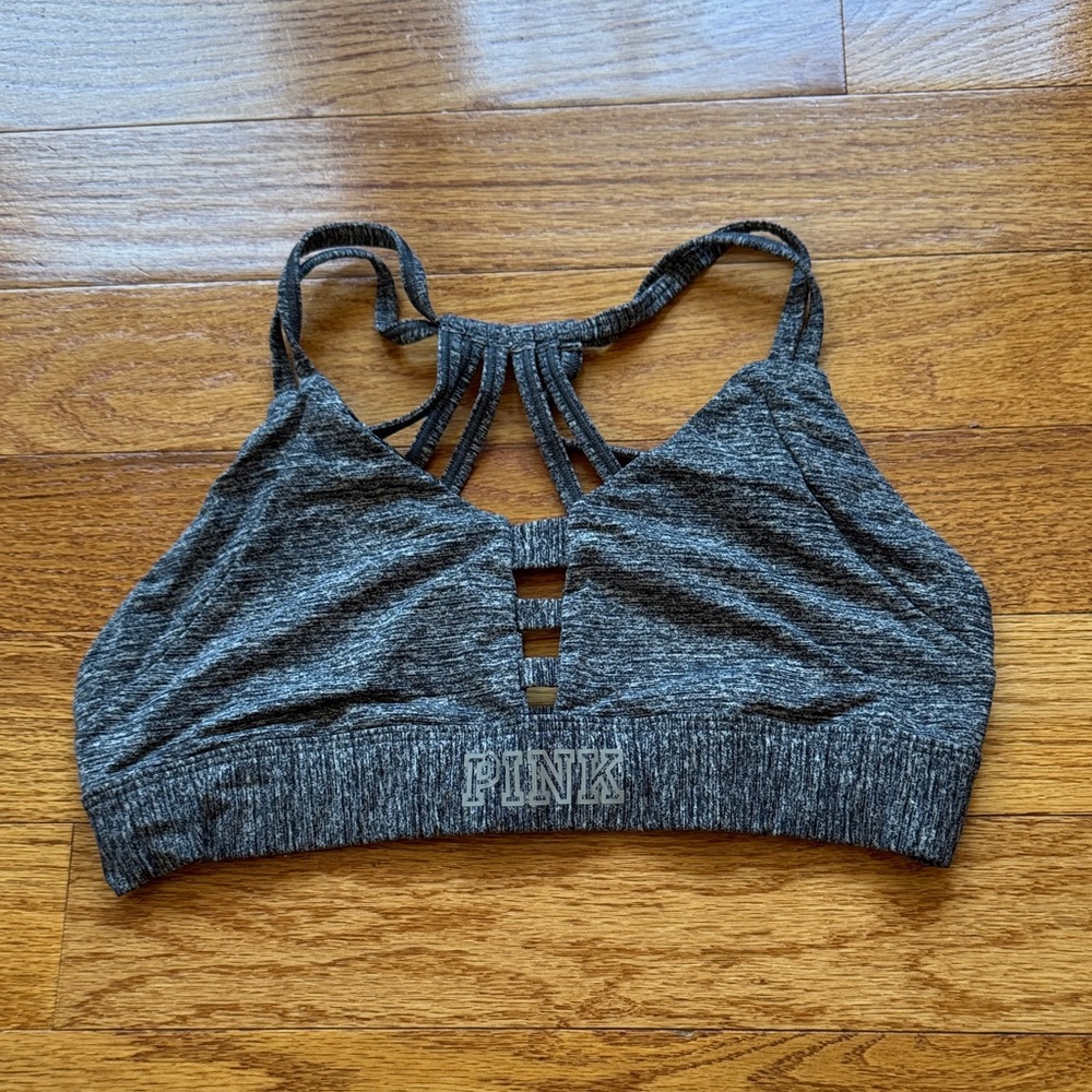 PINK Victoria's Secret Gray Sports Bra